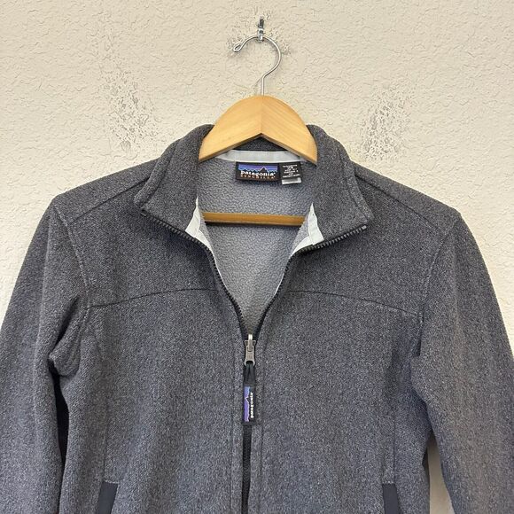 Vintage PATAGONIA SYNCHILLA Polar Basin Jacket Gray Full Zip Fleece - Picture 3 of 14